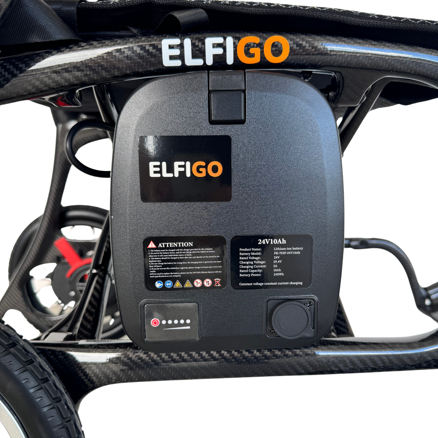 Battery for ELFIGO Ultra-lite Carbon Electric Wheelchair