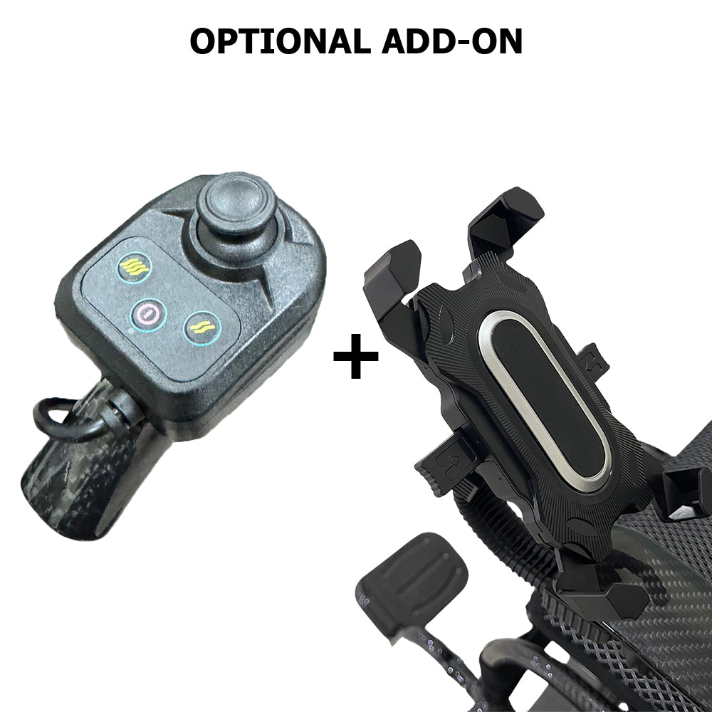 Ultra-Lite Carbon Electric Powered Motorised Wheelchair PMA Phone Holder and Attendent Control