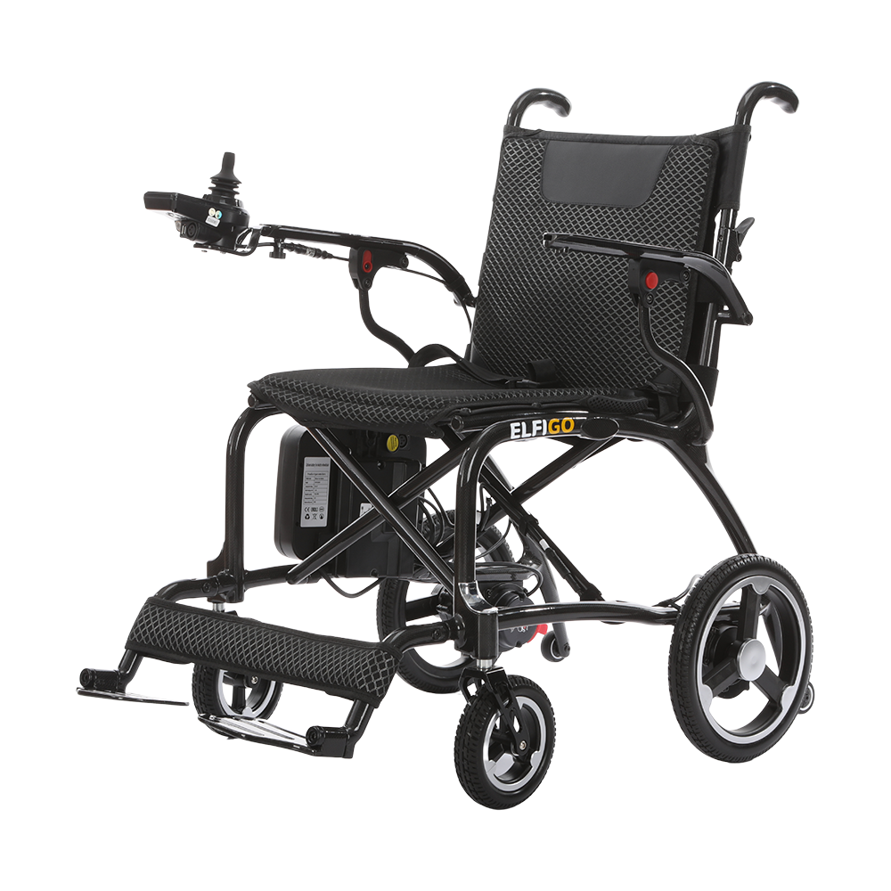 Ultra-Lite Carbon Electric Powered Motorised Wheelchair PMA V2 (10.8 kg) Left 45