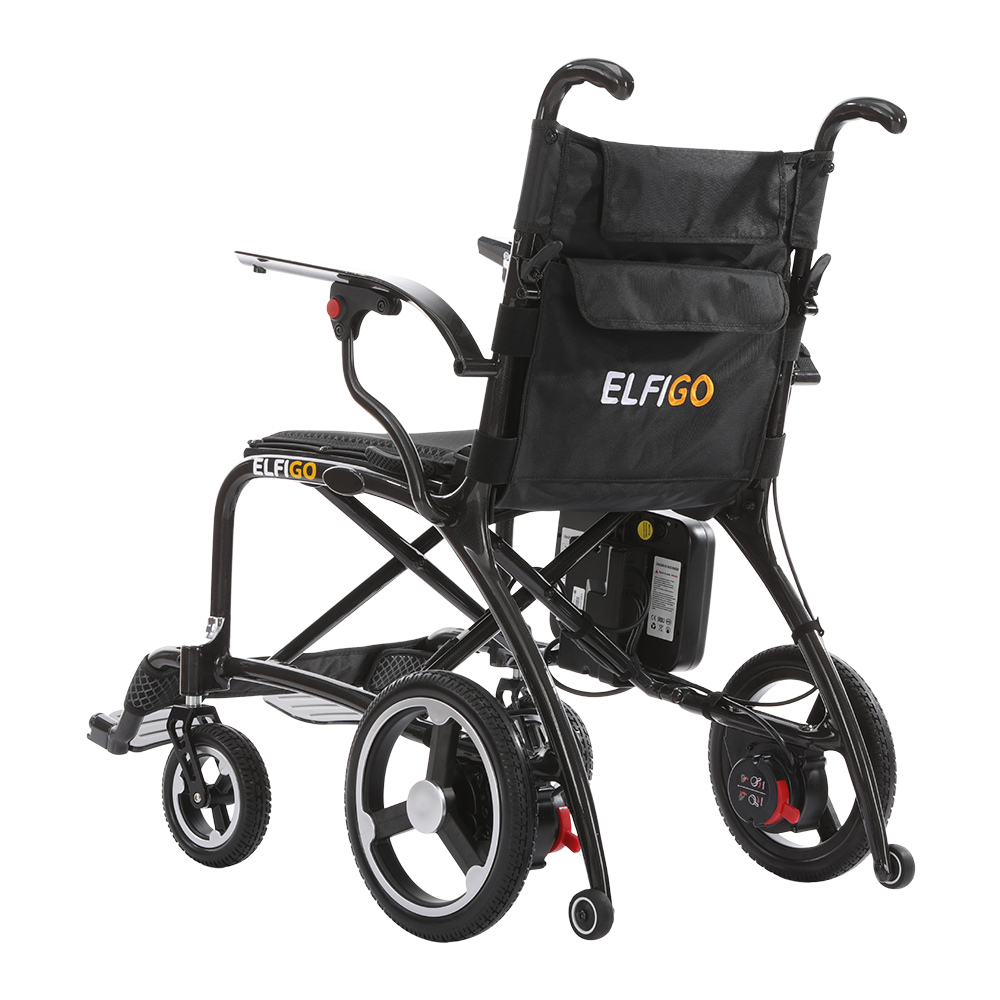 Ultra-Lite Carbon Electric Powered Motorised Wheelchair PMA V2 (10.8 kg) Back Left 45