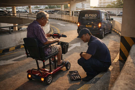Halfway Down the Estate Slope: The Moment a Personal Mobility Aid (PMA) Feels Too Far from Anywhere Familiar