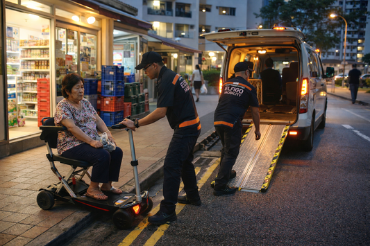 PMA Cuts Out Midway Along a Sheltered Walkway Between Two HDB Blocks — Stranded With No Seating or Shelter Nearby