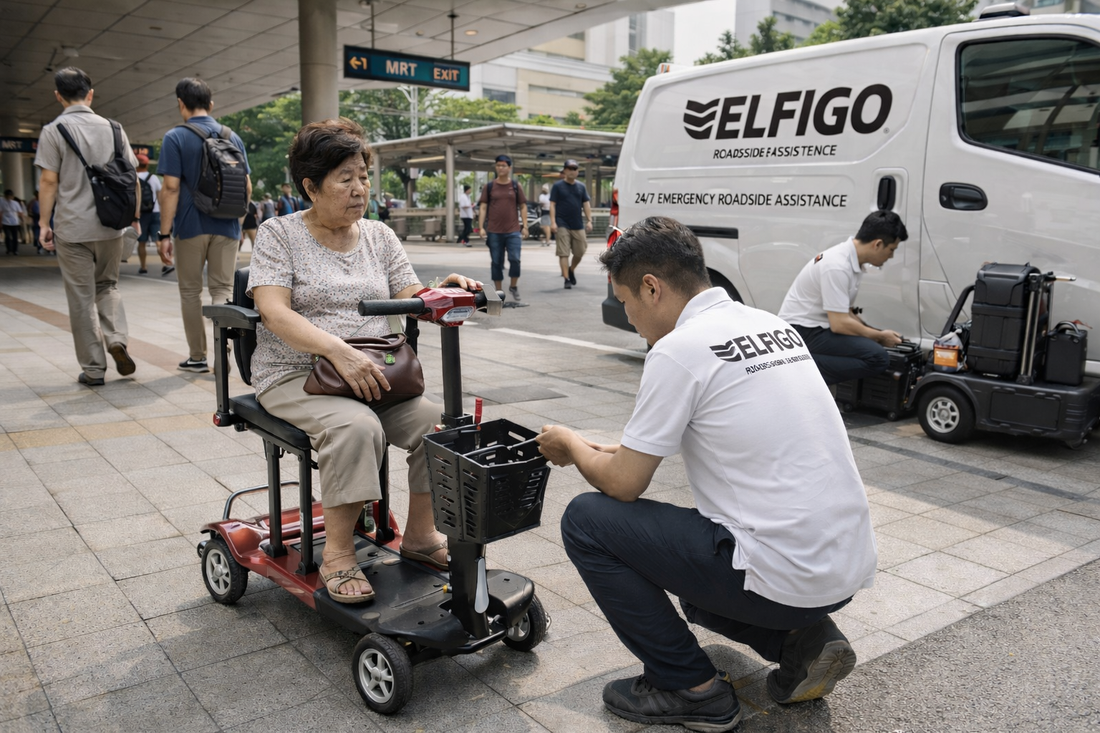 PMA Breaks Down in the Open Plaza Outside a Neighbourhood MRT Exit—No Seating, No Immediate Help