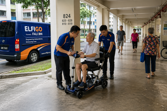 PMA Stops Midway Along a Sheltered Linkway Between Two HDB Blocks With No Way to Turn Back