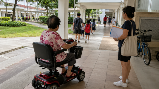 Why Some Mobility Scooter Users Start Leaving Home Earlier but Arrive at the Same Time