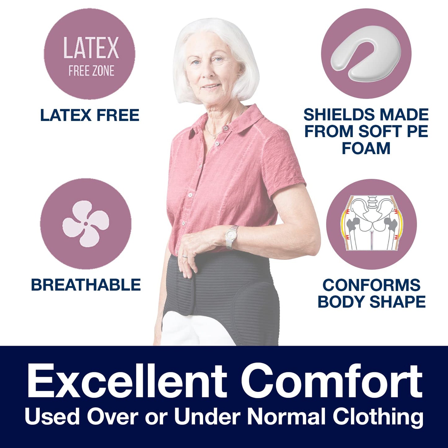 Safehip Active Hip Protector for Active Elderly - Injury Prevention Hip Pads