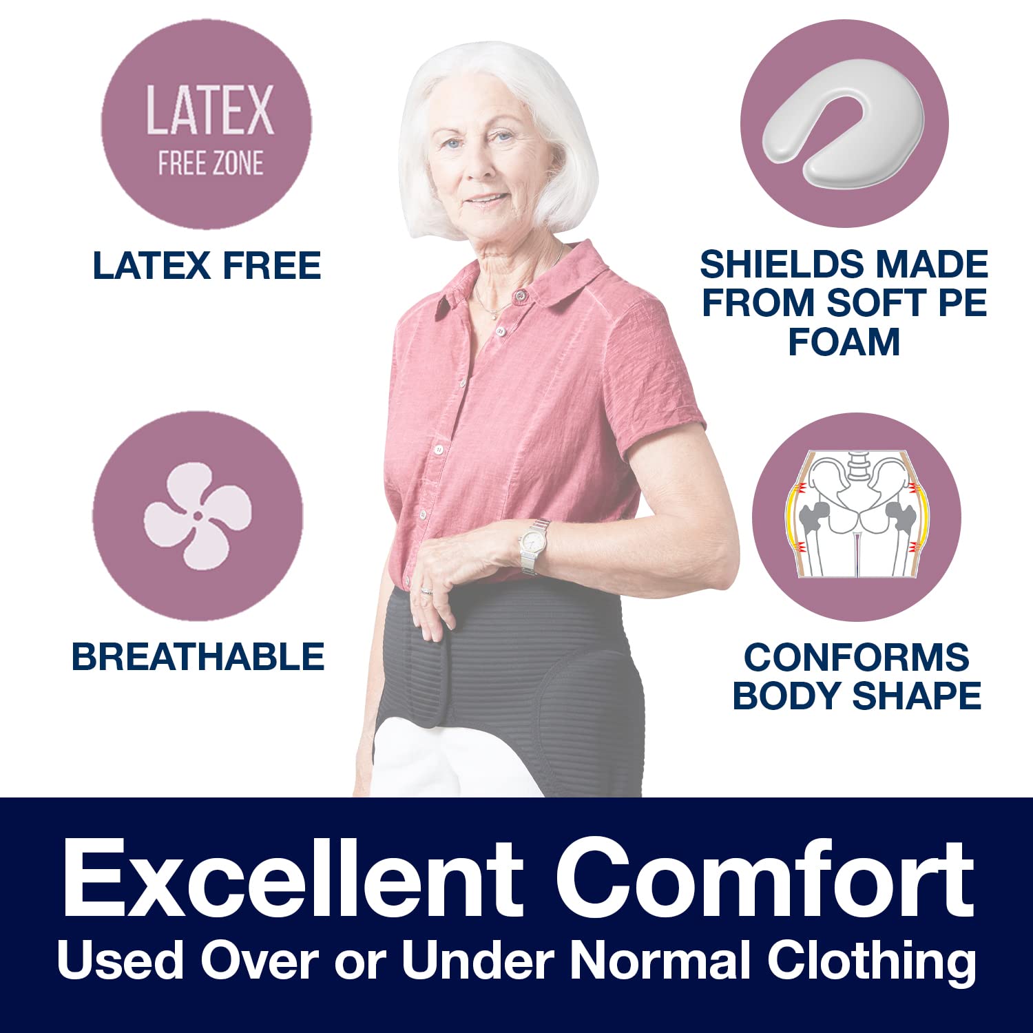 Safehip Active Hip Protector for Active Elderly - Injury Prevention Hip Pads