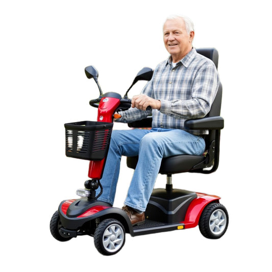 Budget-Lite Mobility Scooter with Australian Man