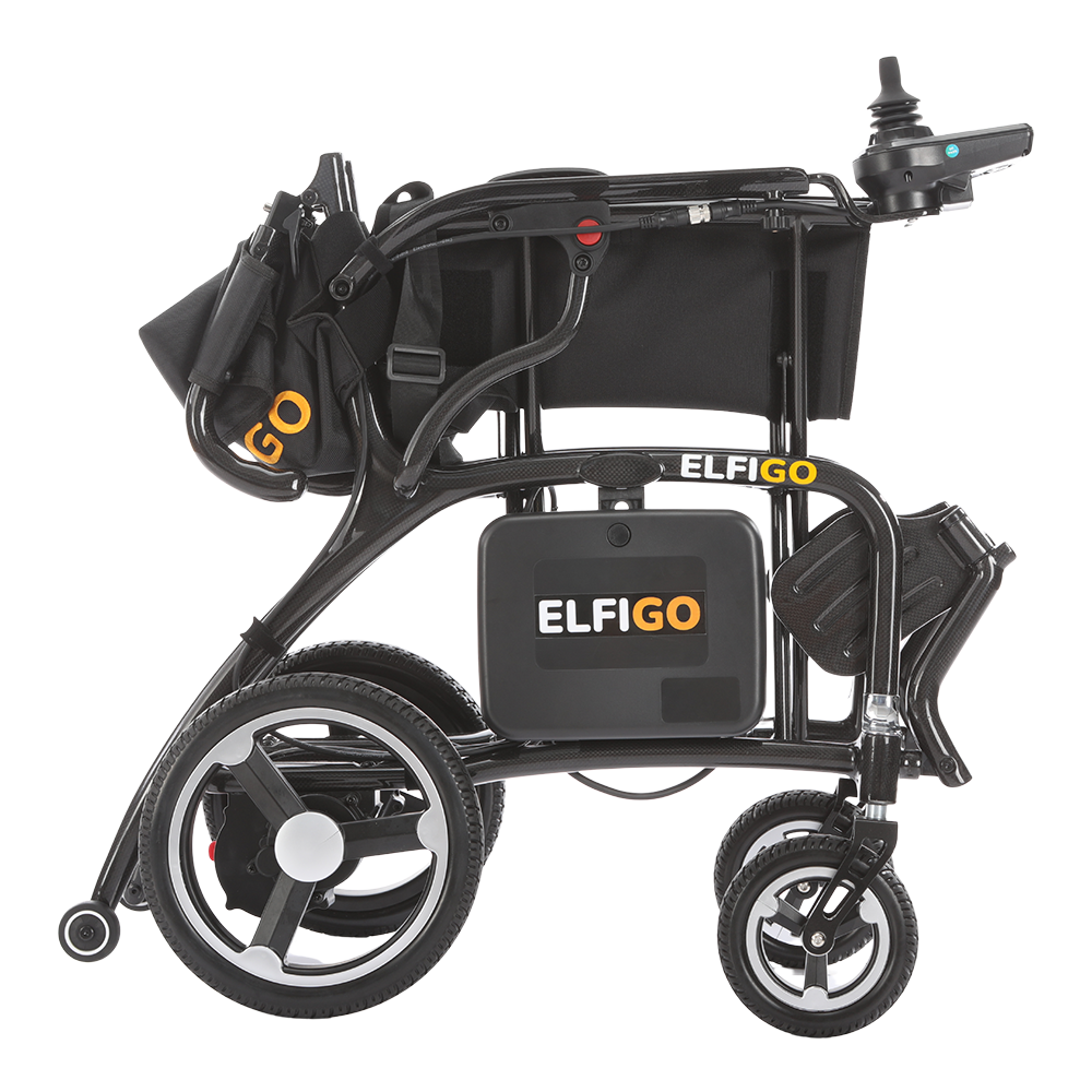 Ultra-Lite Carbon Electric Powered Motorised Wheelchair PMA V2 (10.8 kg) Folded Right